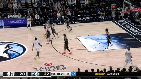 戈贝尔35+11 兰德尔21分 爱德华兹11投9分 森林狼大胜篮网